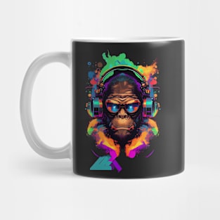 Anime Cyber Ape (Sci-Fi Ape Vintage Retro Future Design Cyberpunk Space Ape) Mug